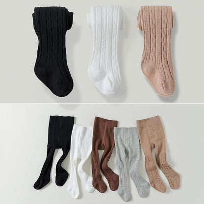 EPEIUS Baby Girl Tights Thick Cable Knit Leggings Stockings Cotton Pantyhose for Newborn Infant Toddler 3/4/5/6 Pack