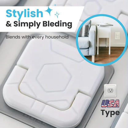 60 Pack Outlet Covers Baby Proofing with Pull Handle- Plug Covers Baby Proofing- White Baby Proof Outlet Covers 3 Prong Child Proof Outlet Cover- Shock Prevent Plug Protectors Baby Proof Plug Covers