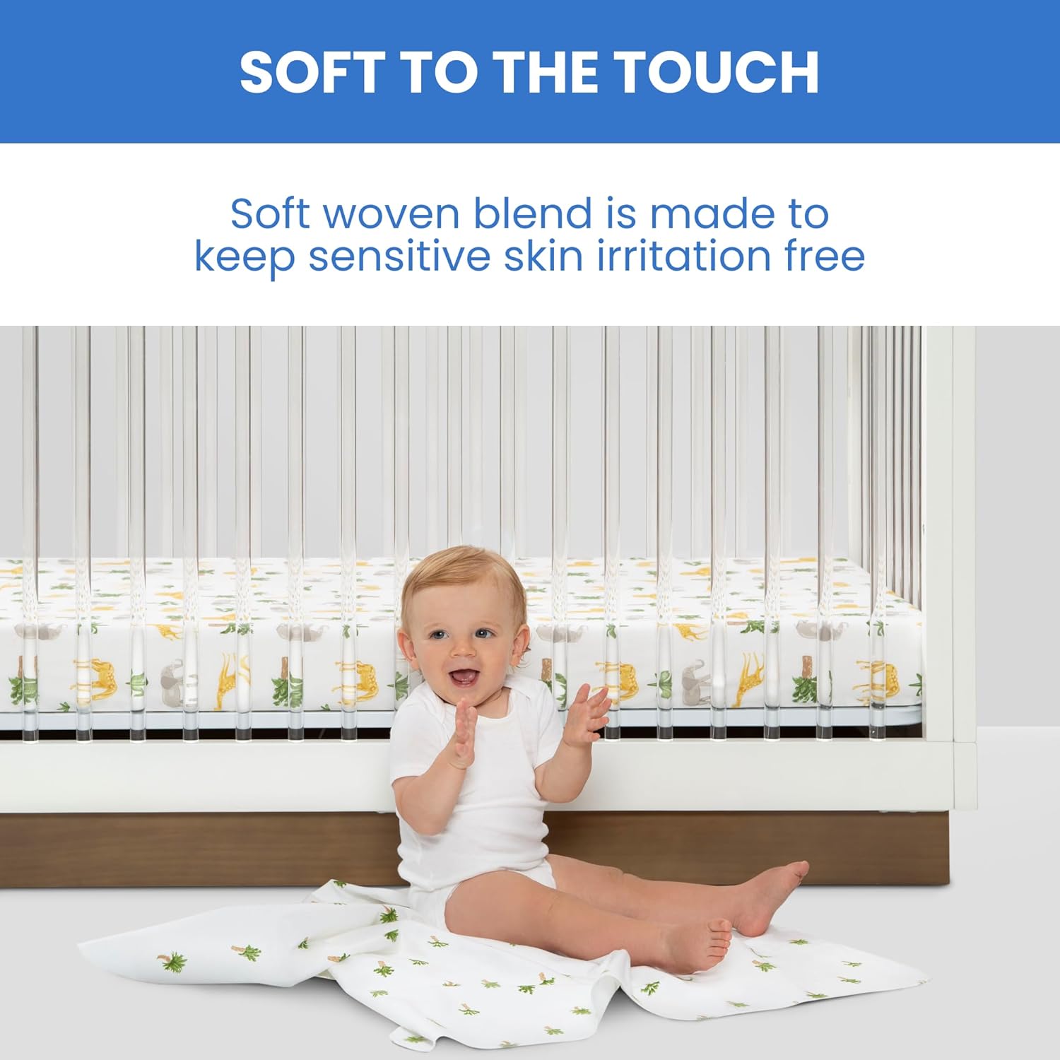 Delta Children Fitted Crib Sheets for Girls and Boys - Crib Sheet for Standard Crib and Toddler
