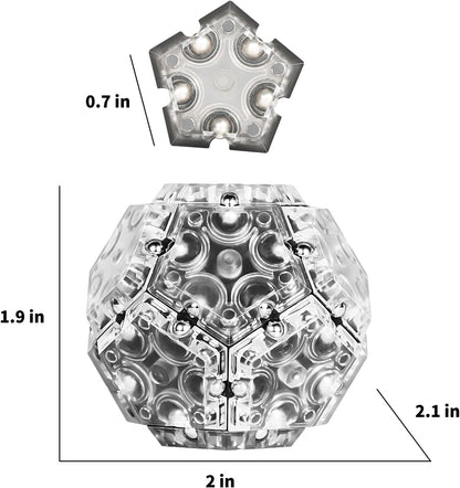 TEMI Fidget Sphere Toys of Fun Executive Desk Toy Puzzles for Adults 14+ Years Old Boys and Girls (gray pentagon-A901-1)