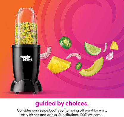 Magic Bullet® Blender Set, 7-Piece Set, 250W Blender and Food Processor, 2 Blending Cups, Cross