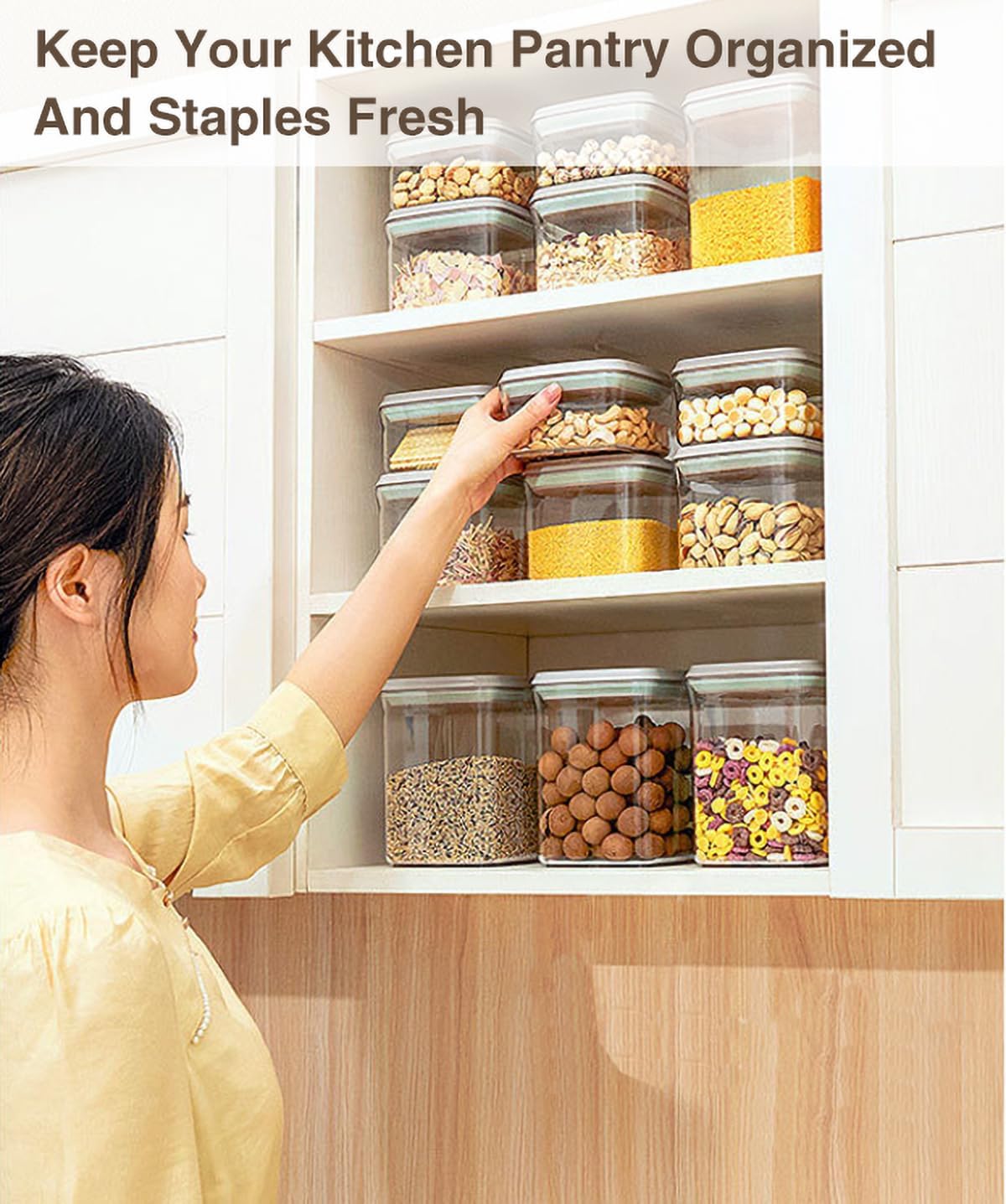 Pop Food Storage Containers Airtight Food Storage Containers Set with Lids Kitchen Pantry