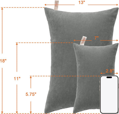 NTBAY Tiny Pillows, Down Alternative 7"x11" Microfiber Mini Pillow for Travel, Pets, Soft Machine Washable Small Pillows for Neck, Wrist, Lumbar and Knee, Dark Grey