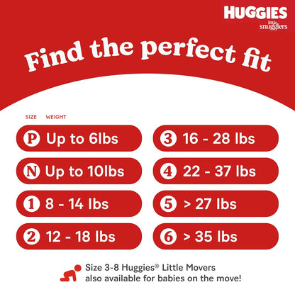 Huggies Size 4 Diapers, Little Snugglers Baby Diapers, Size 4 (22-37 lbs), 22 Count, Packaging May Vary