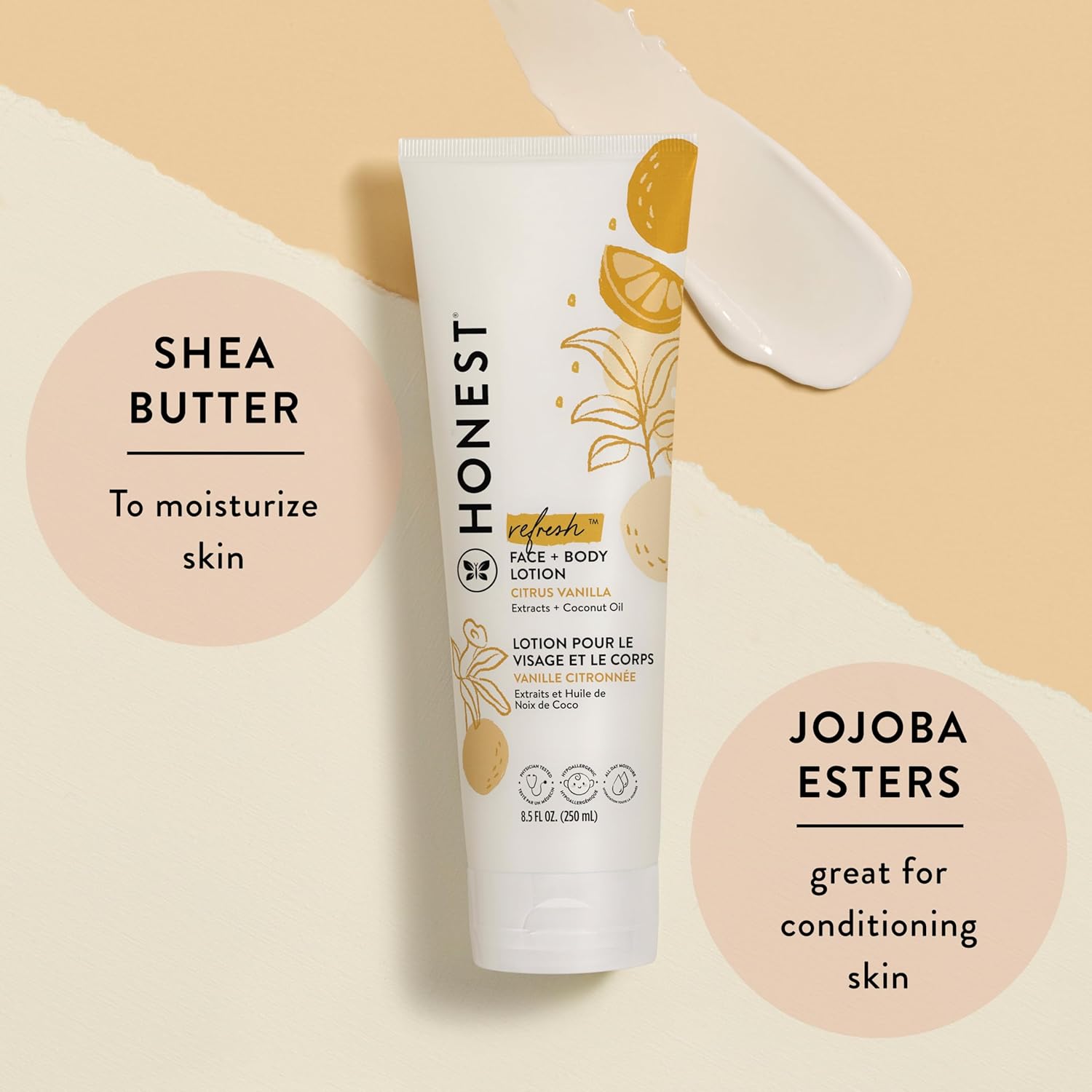 The Honest Company 2-in-1 Cleansing Shampoo + Body Wash and Face + Body Lotion Bundle | Gentle for