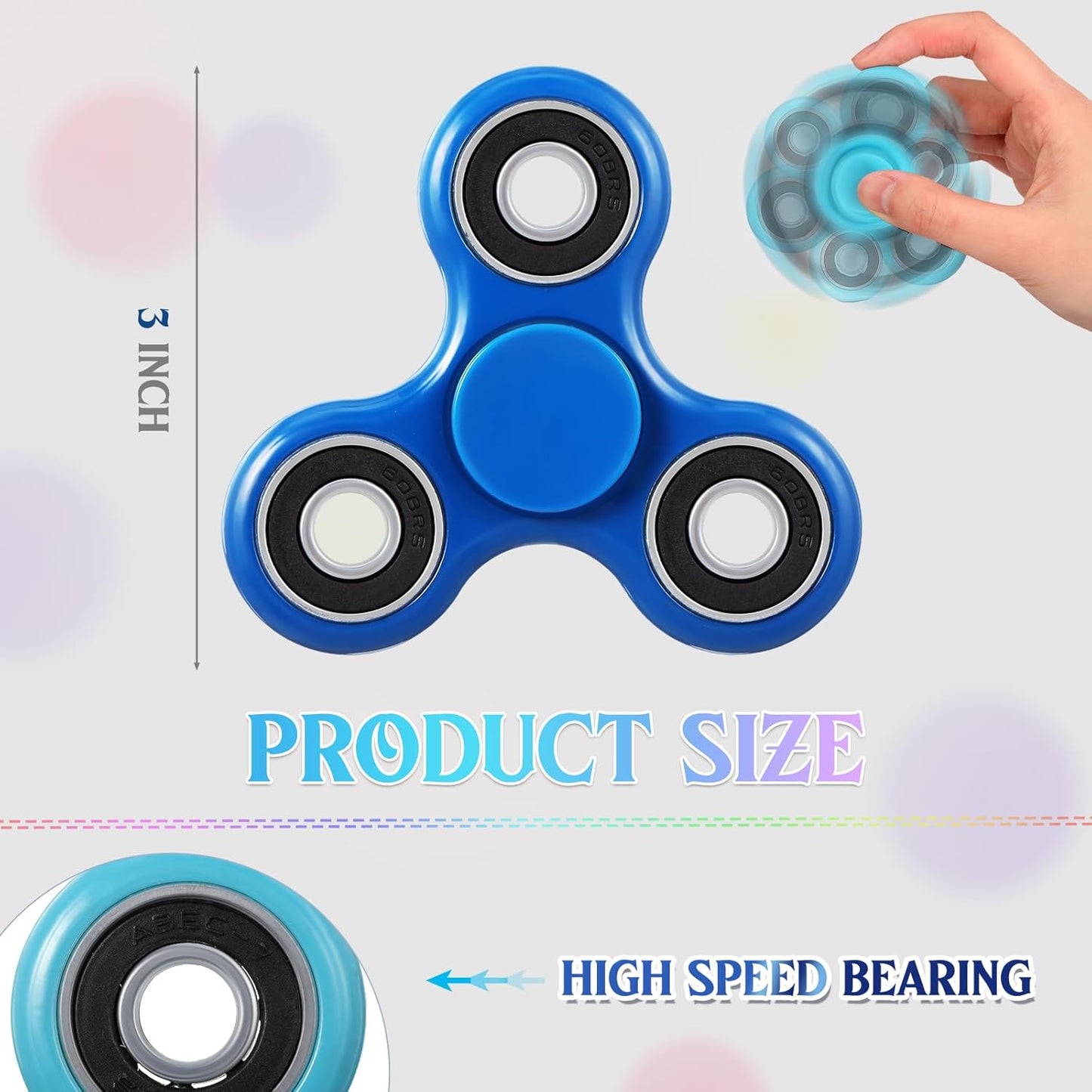 18 Pcs Fidget Spinner Toy Hand Fidget Spinner Bulk Sensory Fidget Toy Adults Fidget Spinners for