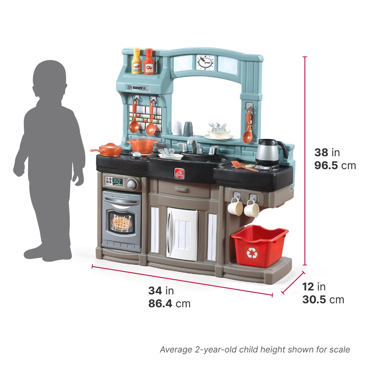 Step2 Best Chefs Kids Kitchen Playset, Indoor/Outdoor Kitchenette, Interactive Play with Lights and