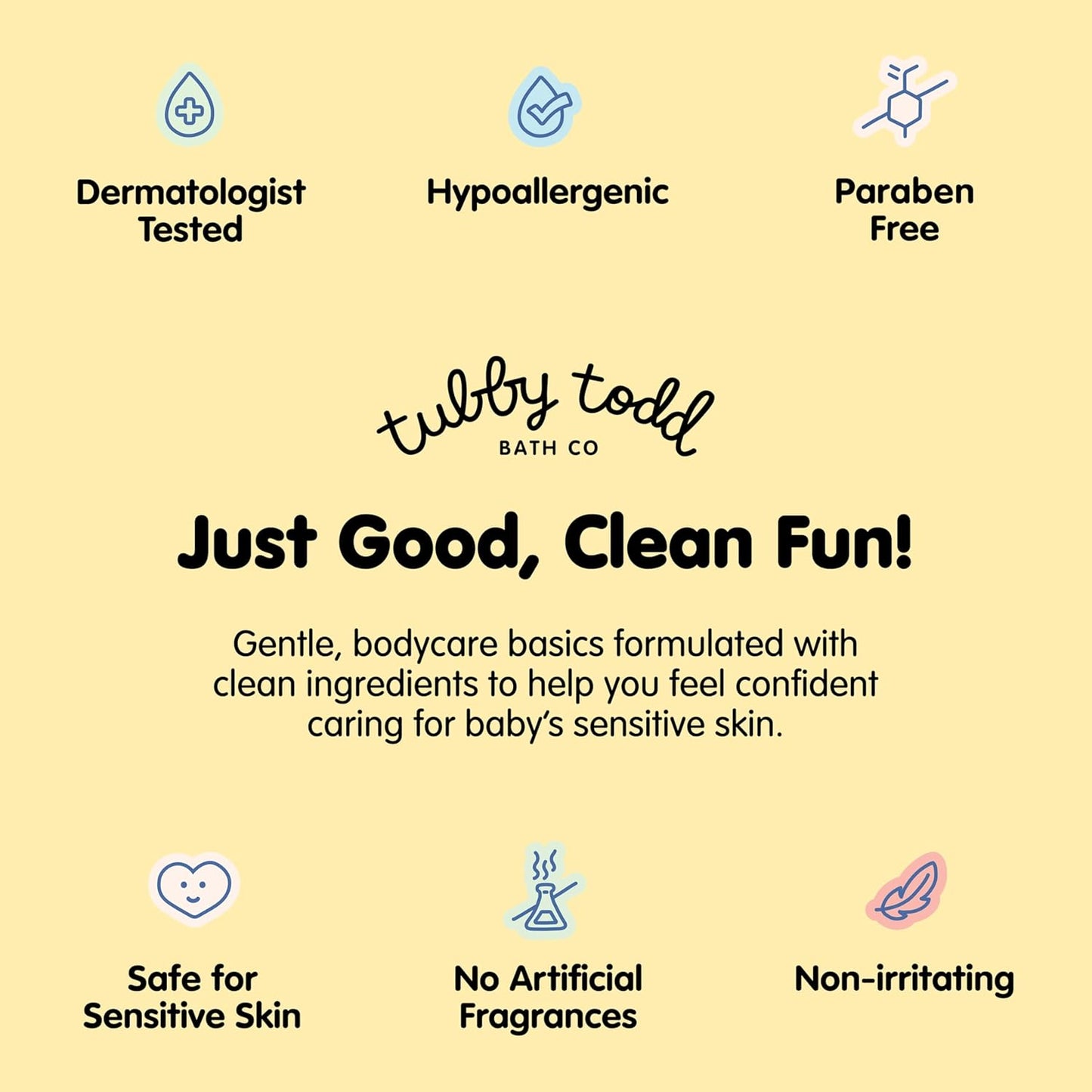 TUBBY TODD's Baby Body Wash & All Over Ointment Eczema Set - Gentle, Hypoallergenic Skincare for