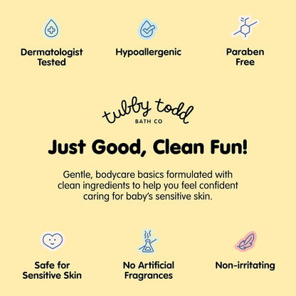 TUBBY TODD's Baby Body Wash & All Over Ointment Eczema Set - Gentle, Hypoallergenic Skincare for