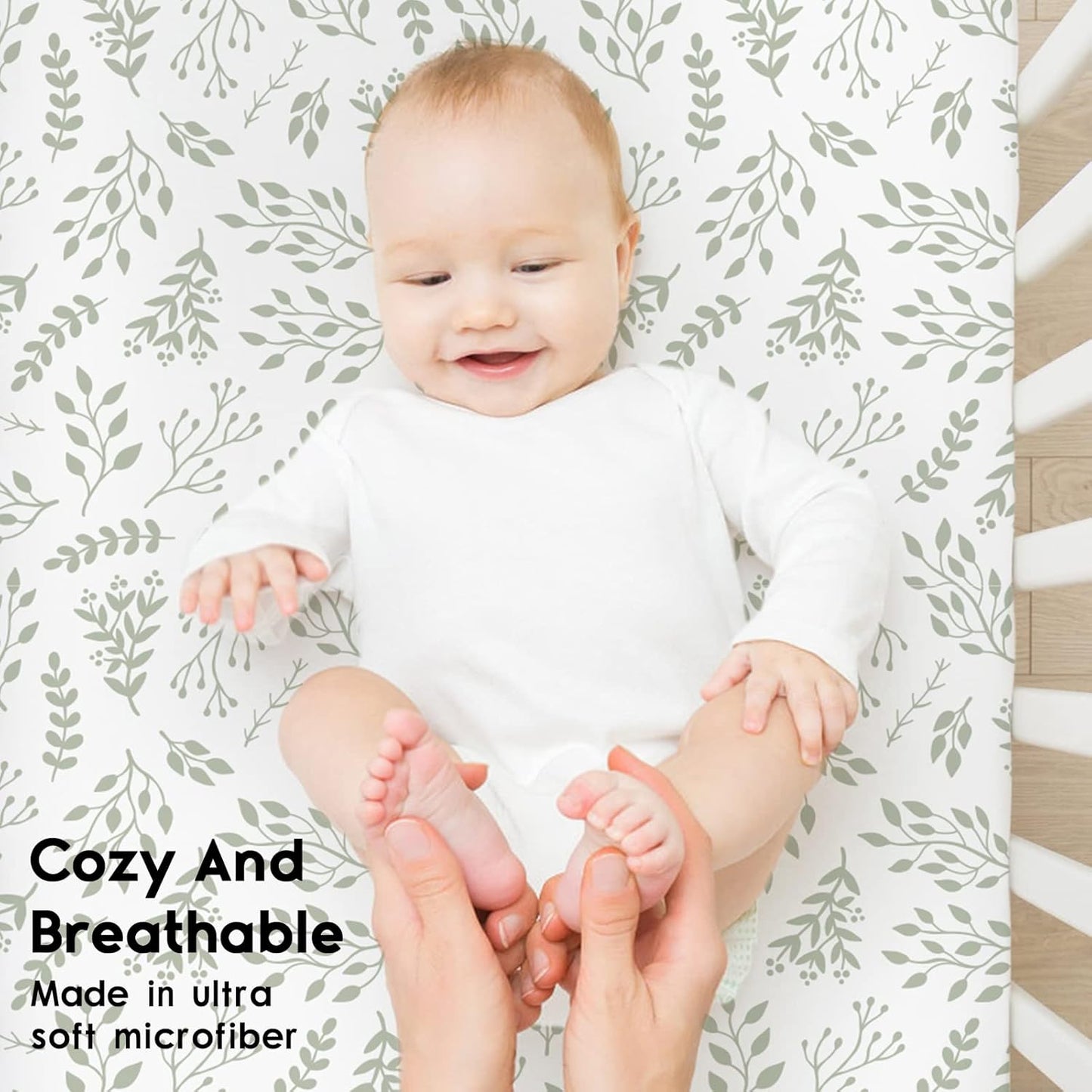 Yoofoss Baby Crib Sheets for Boys Girls, Fitted Crib Sheet 2 Pack for Standard Crib and Toddler
