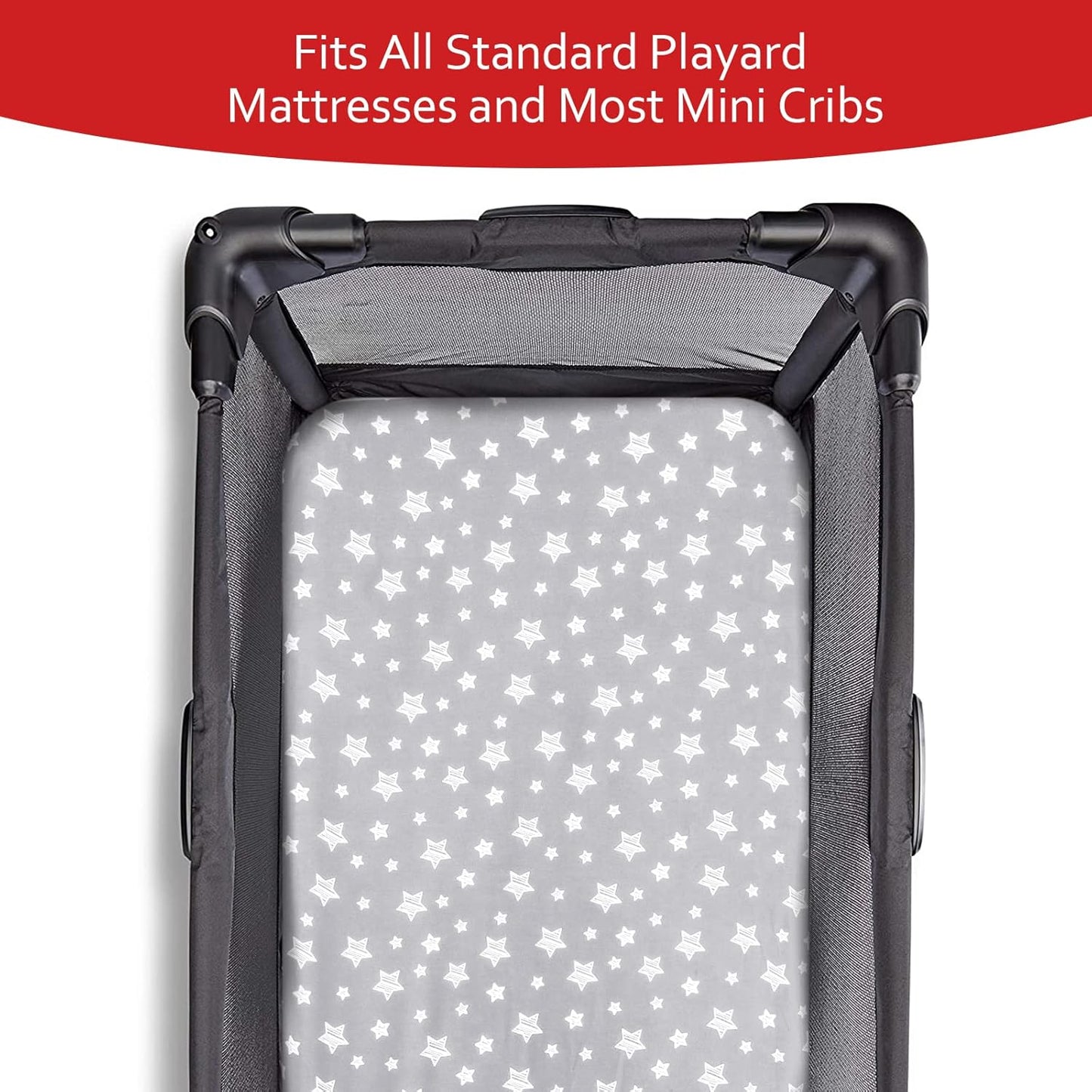 Pack and Play Sheets, 4 Pack Mini Crib Sheets, Stretchy Pack n Play Playard Fitted Sheet