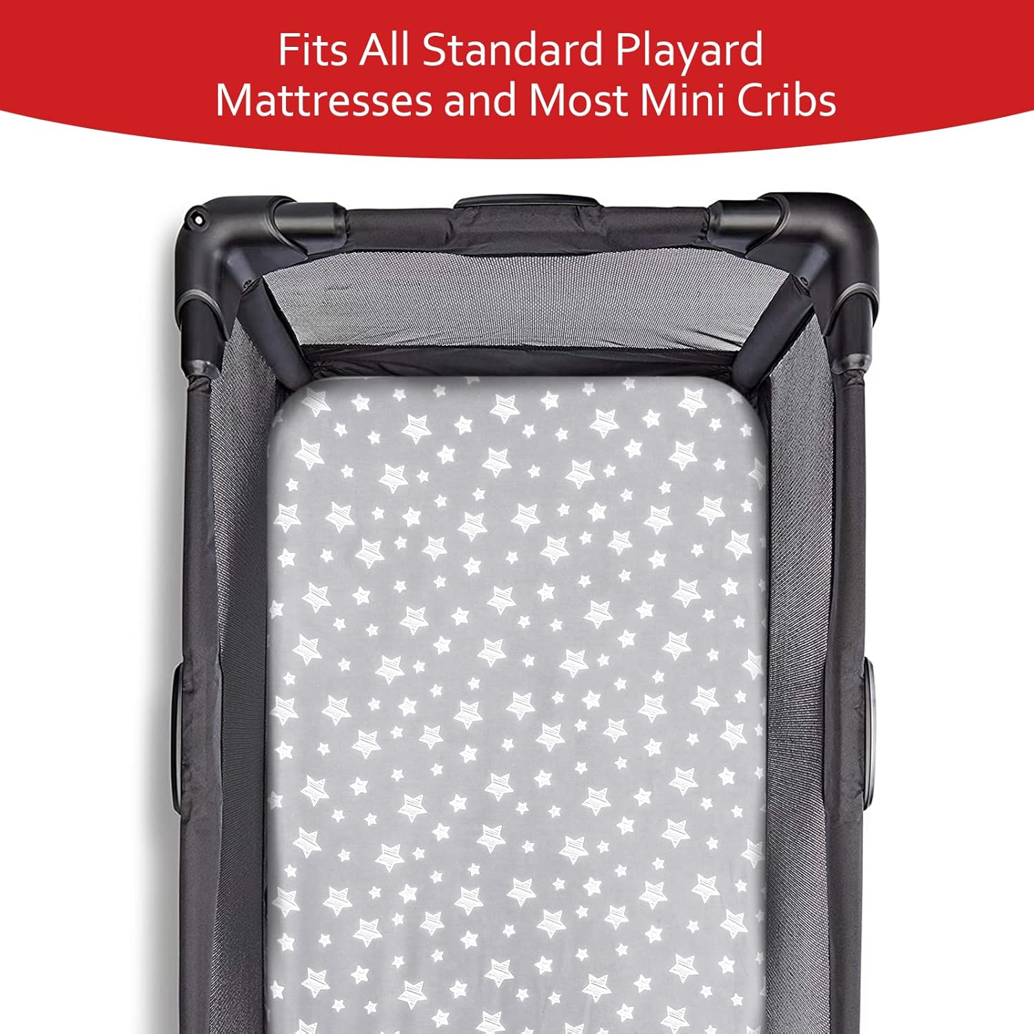 Pack and Play Sheets, 4 Pack Mini Crib Sheets, Stretchy Pack n Play Playard Fitted Sheet