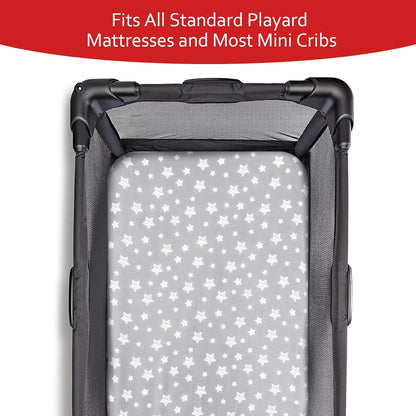 Pack and Play Sheets, 4 Pack Mini Crib Sheets, Stretchy Pack n Play Playard Fitted Sheet