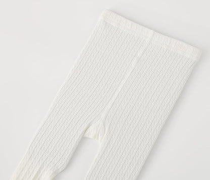 CHUNG Toddler Little Girls Cotton Tights Footed Thick Winter Cable Knit Legging Pantyhose Stocking