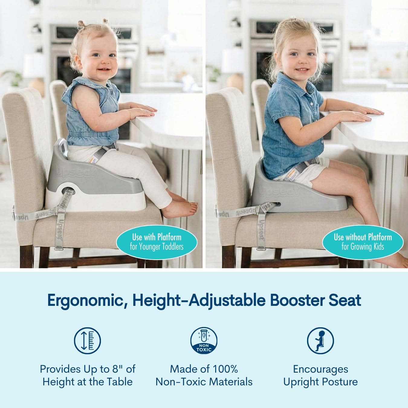 Upseat Boost - The Original Ergonomic Toddler Booster Seat for Dining Table, Developed with