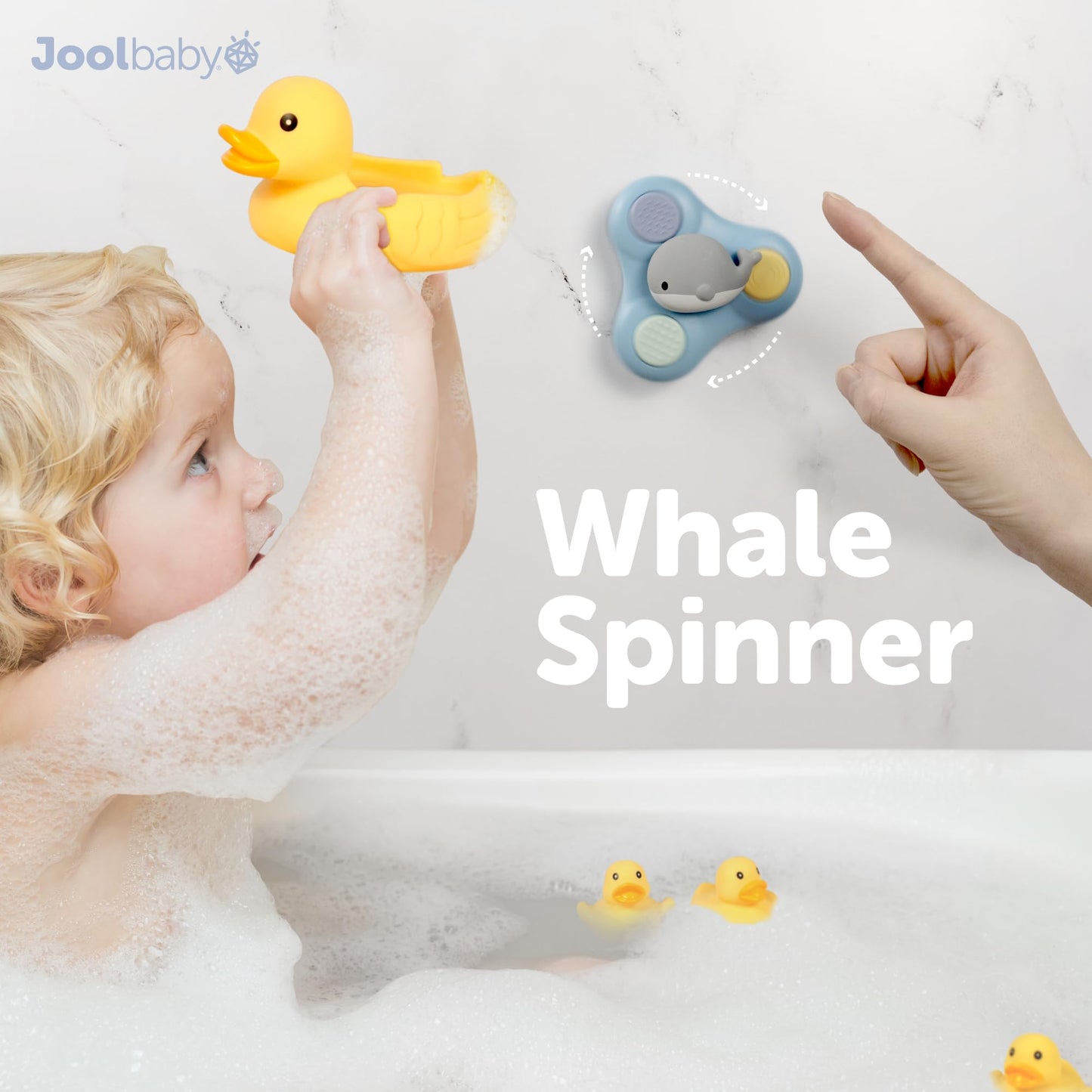 Jool Baby 15-Piece Bathtub Toys Gift Set with Bath Toy Storage Organizer