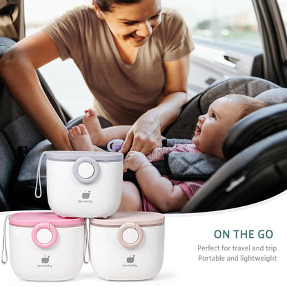 Termichy Baby Formula Dispenser, Portable Formula Dispenser Container with Scoop and Carry Handle