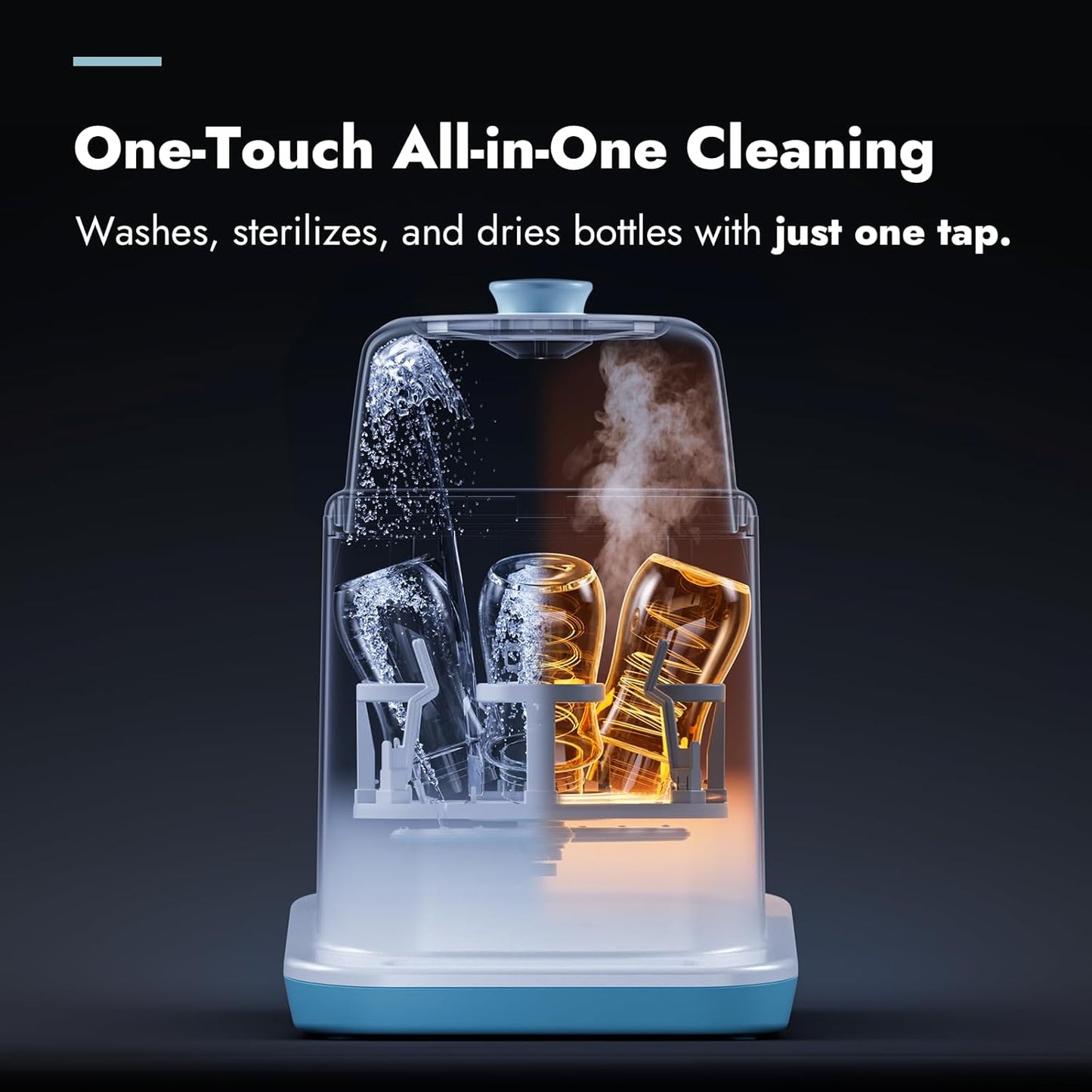 Papablic Bottle Washer Pro, Bottle Washer & Sterilizer & Dryer, 4-in-1 Bottle Washer Sanitizer for