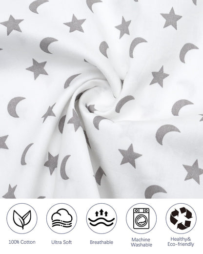 ALVABABY Toddler Pillowcases 2 Pack Organic Cotton Kids Pillow Cover Fit 13"x 18" or 12"x23" Envelope for Girl Boy Sleepy Travel