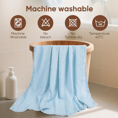 Muslin Swaddle Blankets, Nursery Receiving Blanket for Newborn, Baby Swaddle Wrap Soft Silky &