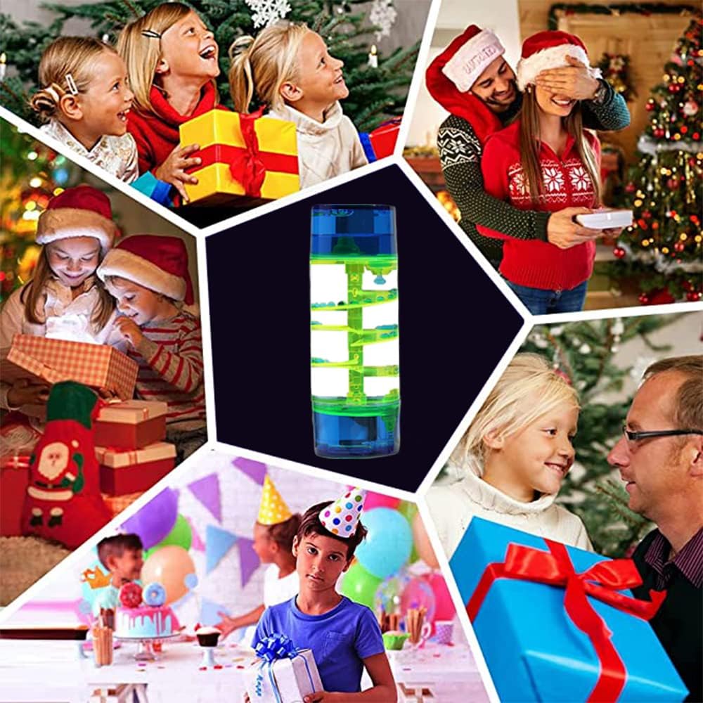 Spiral Liquid Motion Bubbler Timer Colorful Water Timer Liquid Sensory ADHD Anxiety Autism Activity Fidget Calm Stress Relief Desk Adults Decoration Oil Hourglass