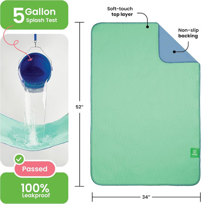 IMPROVIA® Washable Underpads, 34" x 52" (Pack of 4) - Heavy Absorbency Reusable Incontinence Pads