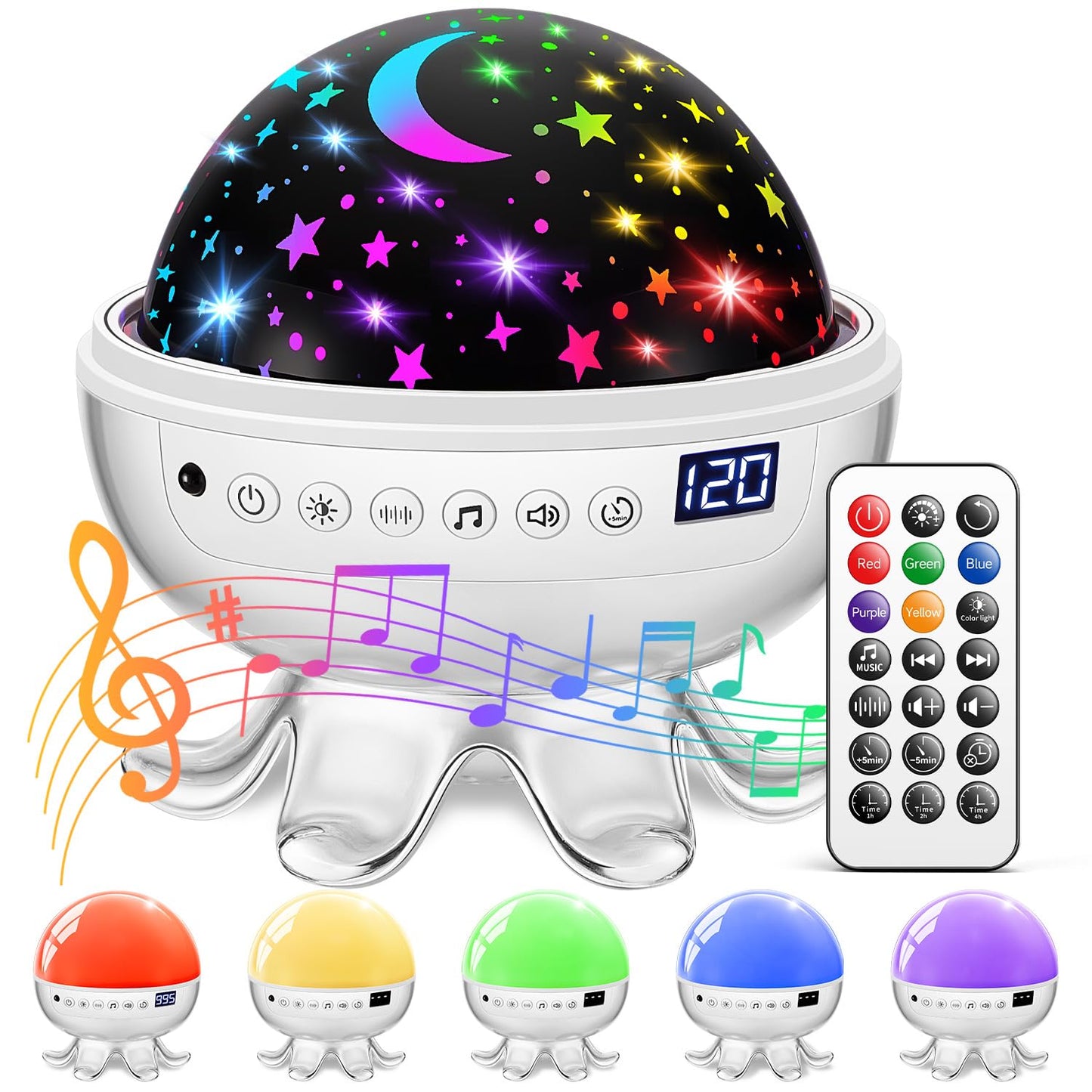 Baby Sound Machine with 30 Soothing Sounds,Night Light Projector with Star