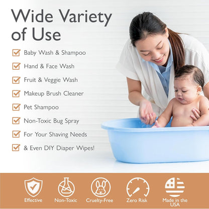 SoCal Suds & Company - Organic Foaming Baby Wash & Shampoo - Gentle Cleansing Newborn Body & Hair