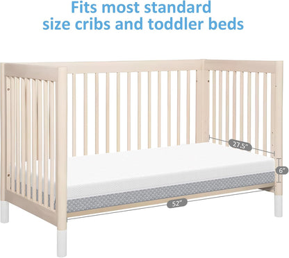 Crib Mattress, Dual Sided Comfort Memory Foam Toddler Bed Mattress, Triple-Layer Breathable Premium