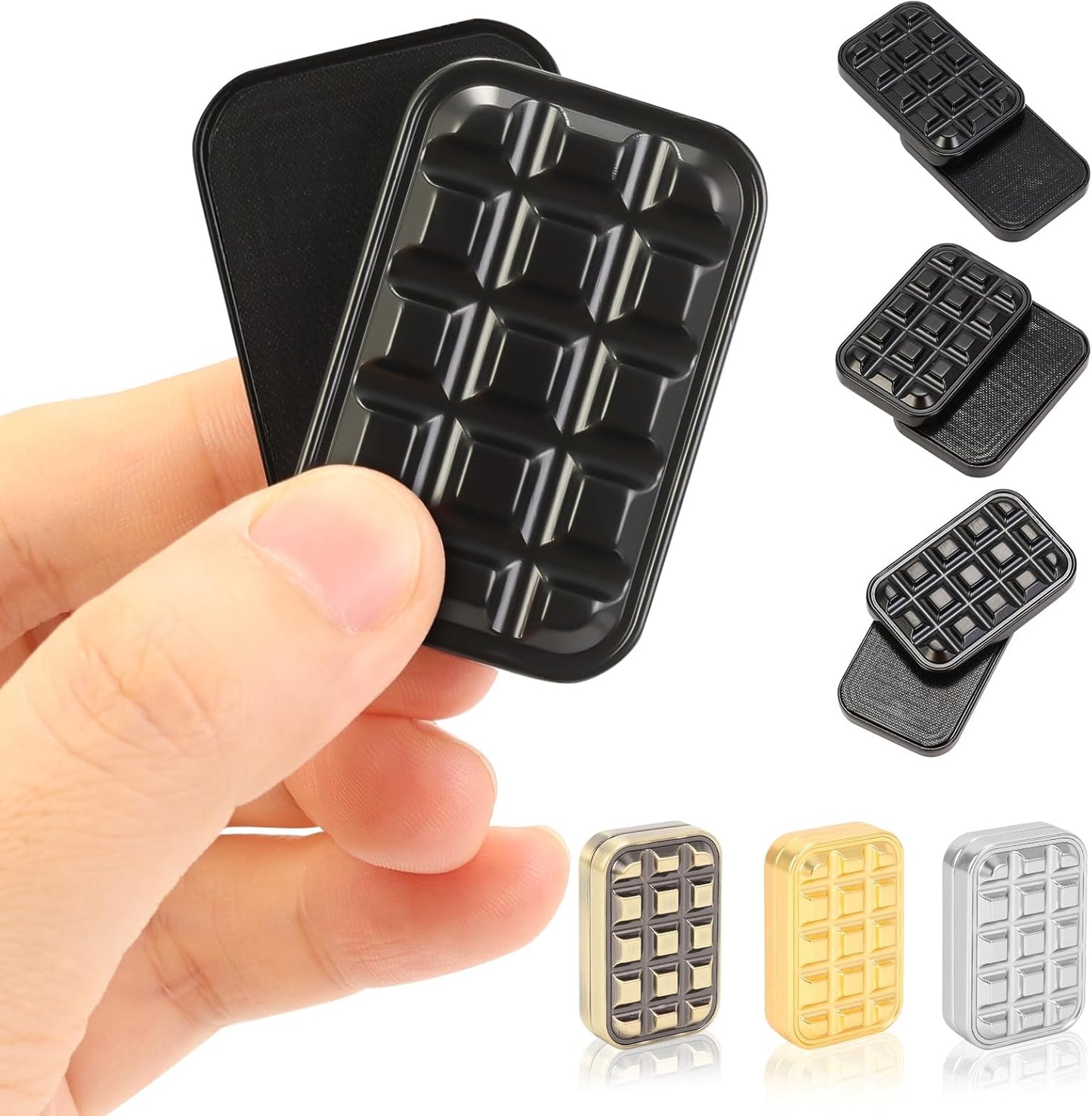 Fidget Slider for Adults - Brick Slider Metal Fidget Toys, Anxiety/ADHD/Annoy Relieving EDC Metal