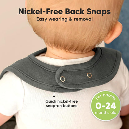 KeaBabies 8-Pack Organic Baby Bibs for Boys, Girls - Super Absorbent Cotton Drool Bibs for Baby Girl & Boy, Teething Toddler, Drooling Newborn, Ultra Soft & Machine Washable (Cruise)