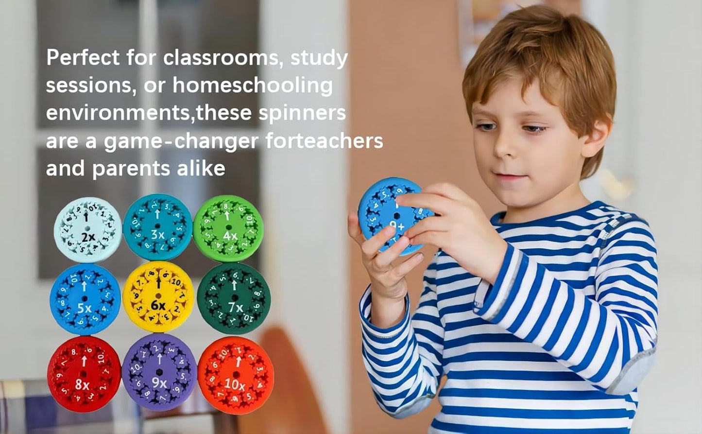 Math Fidget Spinner, Numbers Division and Multiplication Game, Math Learning, Kindergarten, Home School, Classroom (＋ -)