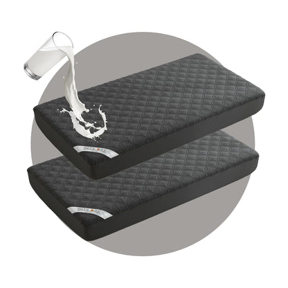 BEDLORE Waterproof Mattress Protector Crib, 2 Pack Soft Gray Mattress Pad, Noiseless Machine