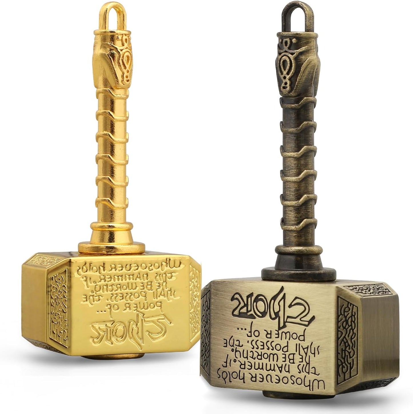 Cool Hammer Fidget Spinners Toy Metal For Kids Adults, Brass Hand Finger Spinner Gift for Boys Age 4-12, Miniature Hammer Transformable Infinity Fidget Cube Fingertip Gyro Desk Toy Stocking Stuffer