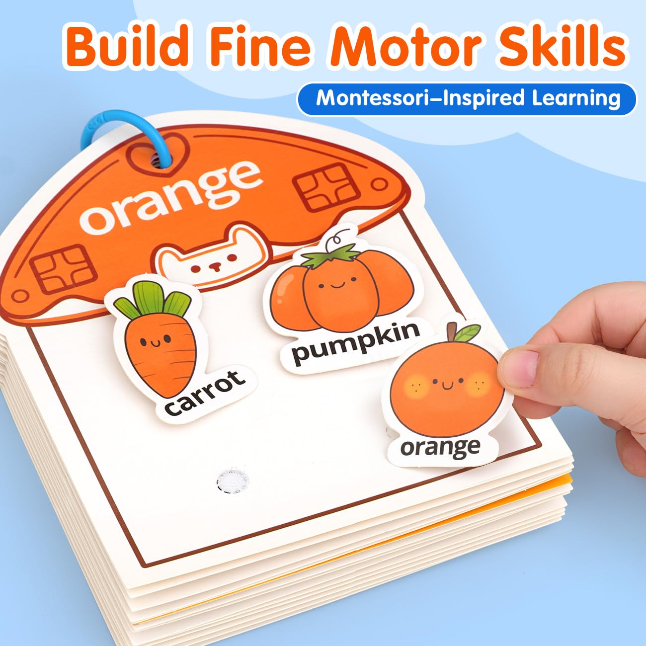 MUONE Montessori Busy Book Color Sorting Toys for Toddlers 2-4 Years
