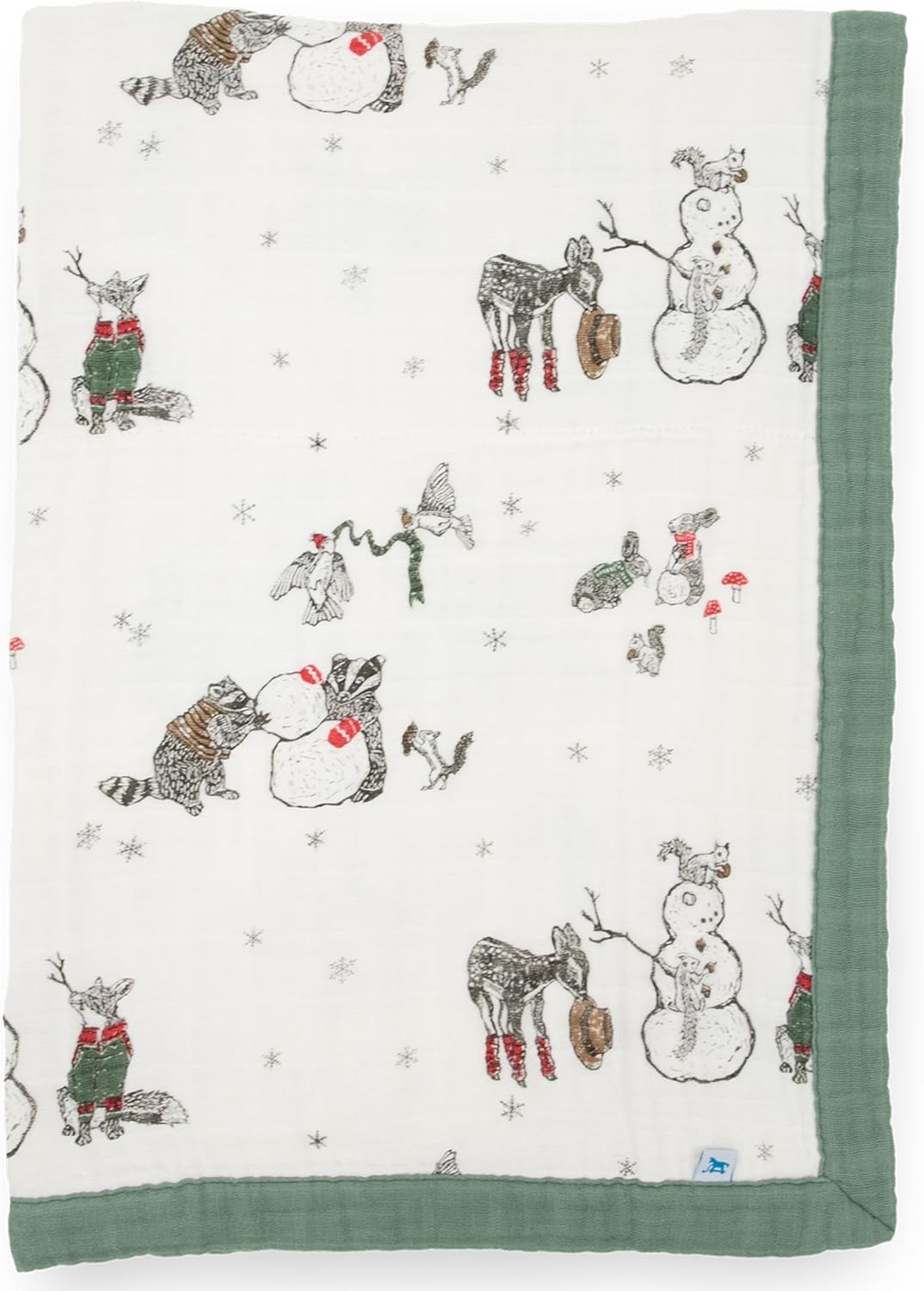 Little Unicorn Newborn Receiving Quilt | Ultra- Soft, Multi-Layered Muslin Fabric | Gift for