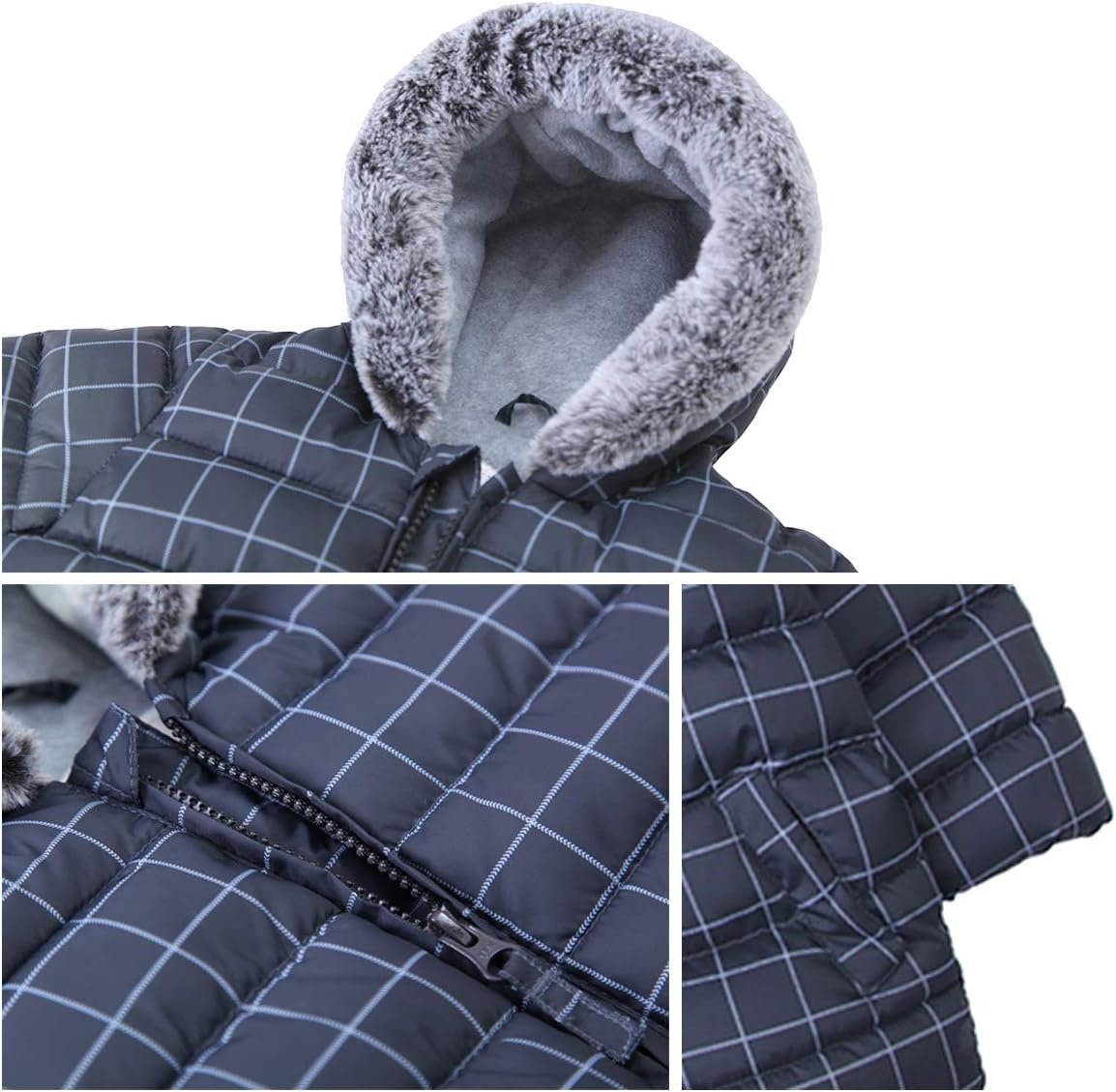 Rokka&Rolla Baby Boys' Water-Resistant Fleece Lined Puffer Jacket Winter Coat for Newborn Infant Toddler