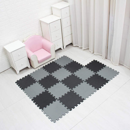 MQIAOHAM® 18 Pieces Puzzle Play Mats, Soft Baby Play Mat, Kids Interlocking Foam Floor Tiles, Toddlers Carpet Playmats G301018-104112