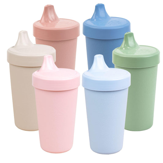 Re-Play Spill-Proof Sippy Cups for Toddlers - Kids Reusable 10 Oz Set of 6, Dishwasher & Microwave