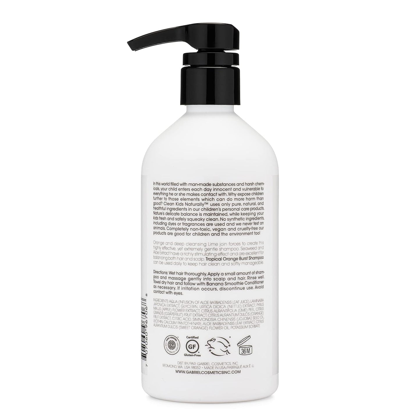 Clean Kids Naturally Tropical Shampoo- EWG Verified, All-Natural, Coconut-free, Gluten-free, Vegan
