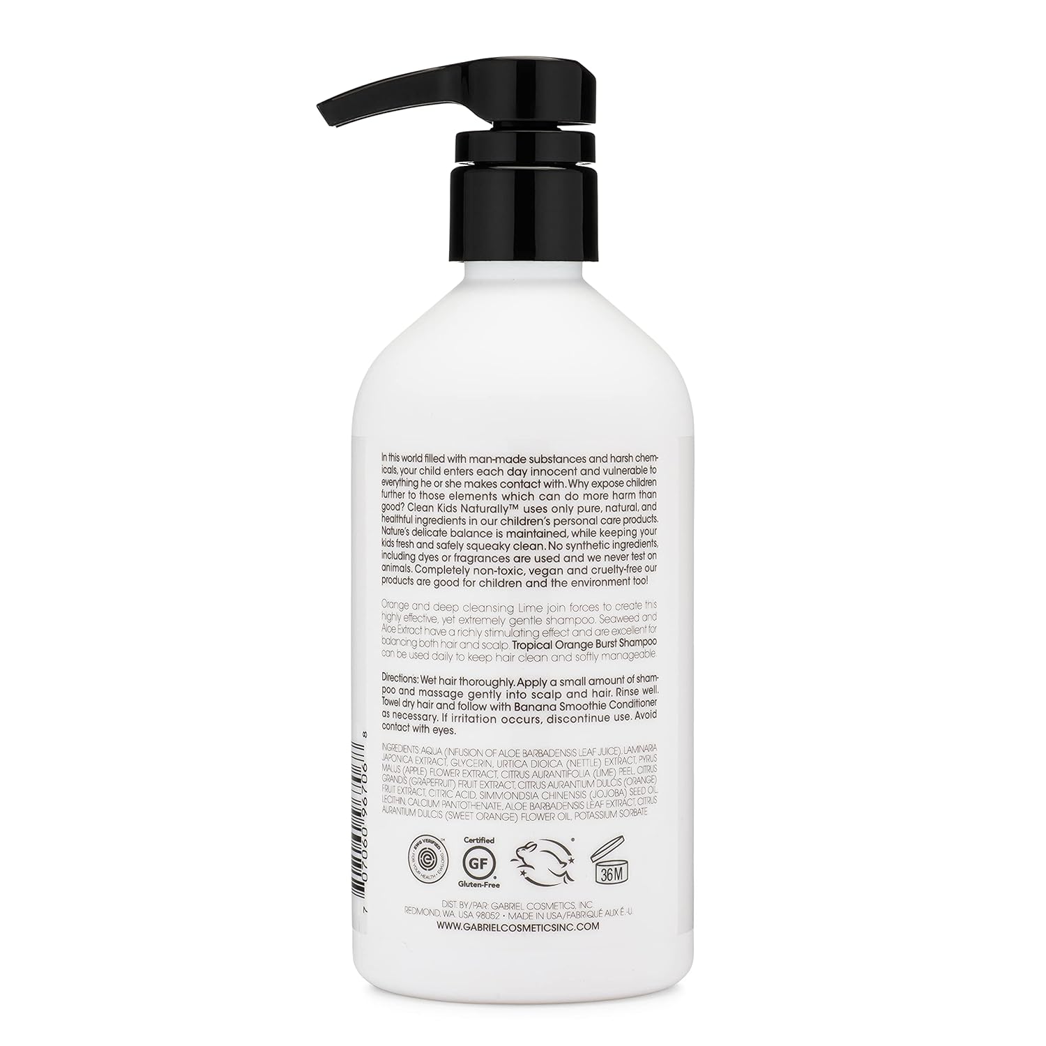 Clean Kids Naturally Tropical Shampoo- EWG Verified, All-Natural, Coconut-free, Gluten-free, Vegan