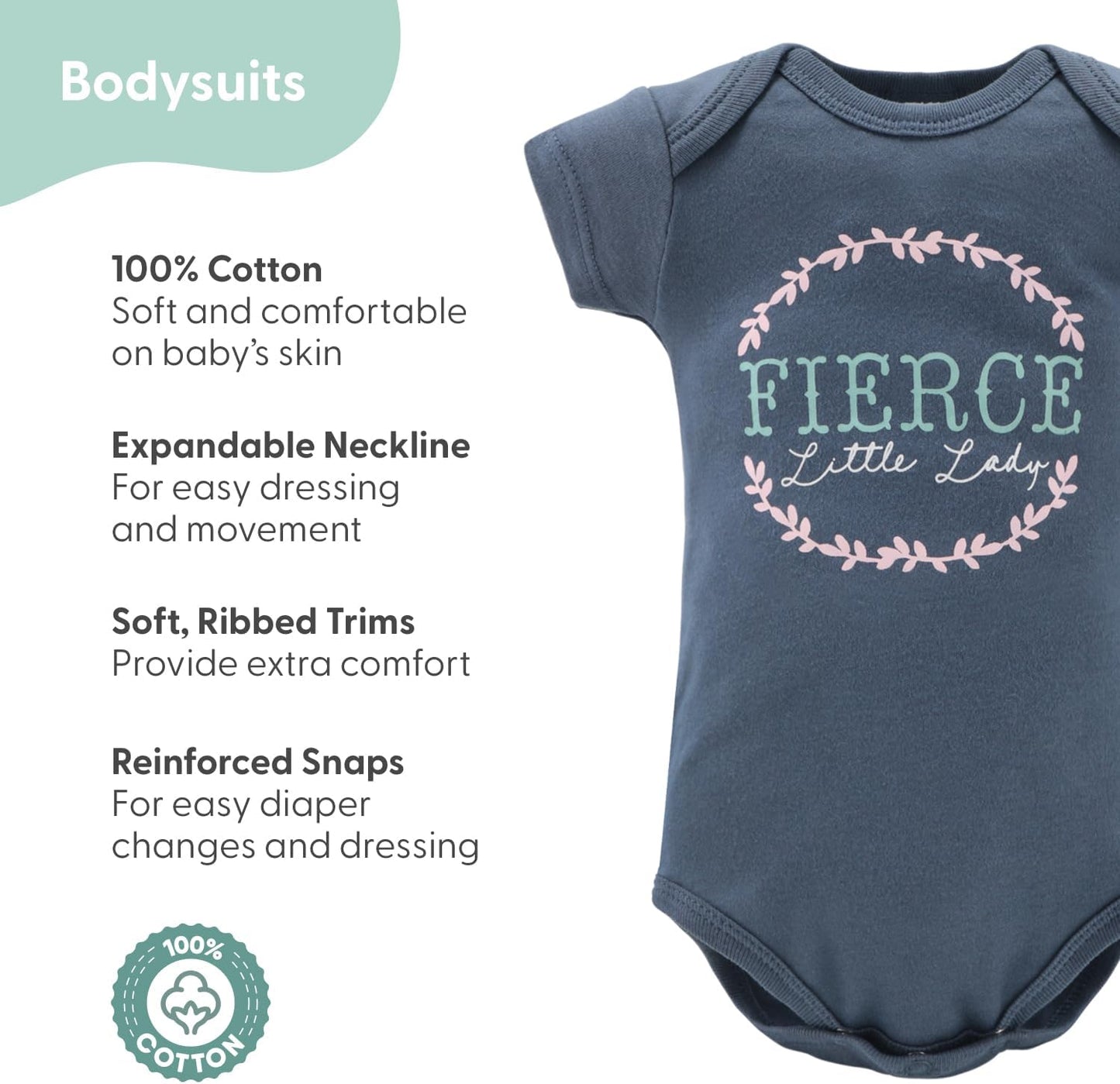 The Peanutshell Baby Layette Gift Set for Girls - 16 Piece New Born Girl Gift Set, Baby Clothes, 0-9 Months - Prairie Floral