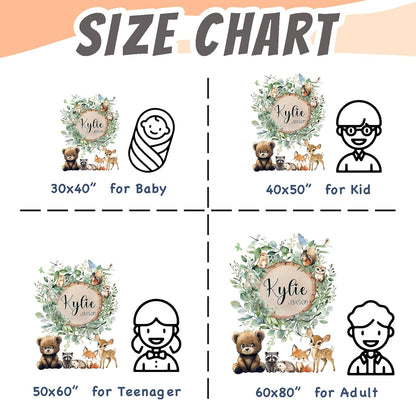 Custom Blanket for Boys Girls Personalized Baby Blanket with Name Customized Baby Gifts for