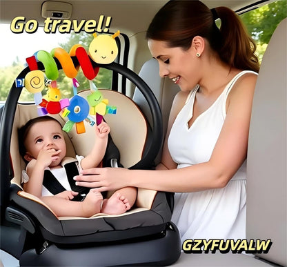 GZYFUVALW Car Seat & Stroller Toy_Infant Toys Baby Sensory Interaction Cartoon Toys with Ringing