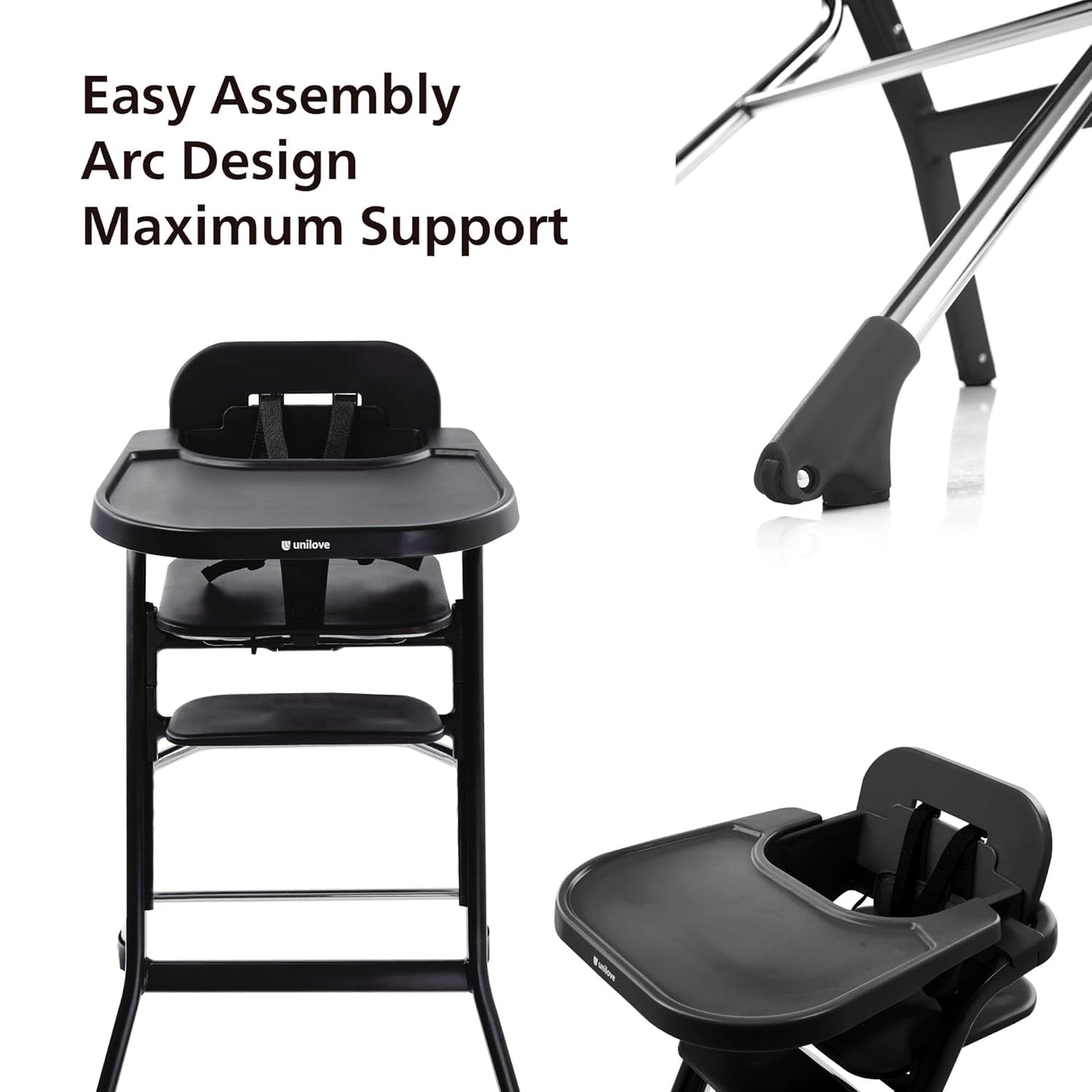 Unilove Grow with Me 2-in-1 Baby High Chair – Adjustable Toddler Chair with Baby Set, Removable