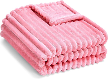 Soft Fleece Baby Blanket Ultra Cozy Pink Baby Blankets for Girls Warm and Lightweight Infant
