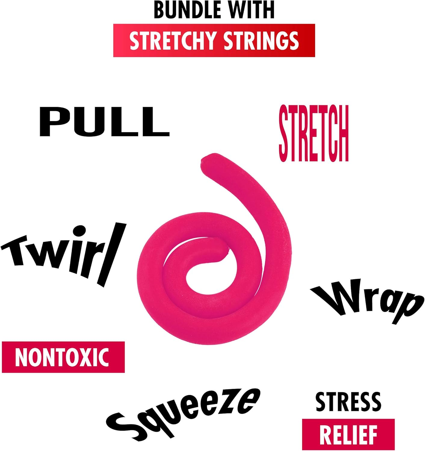 Liquid Motion Bubbler Sensory Toys – 5 Pc Set Bundle Stretchy String Fidget Toys Timer for Stress Relief and Anxiety Relief Great for ADHD Autism ADD Figit