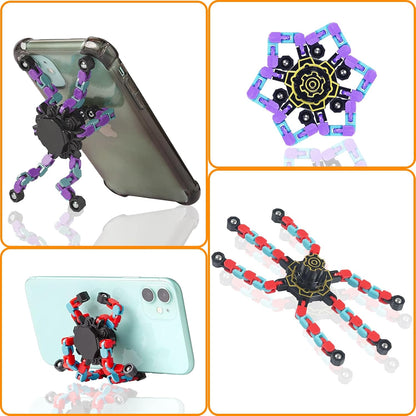 12 PCS Noctilucent Transformable High Speed Rotation Fidget Spinners Toys for Kids and Adults Stress Relief Fingertip Toys for Boys and Girls Fingertip Gyros for ADHD Autism for Kids
