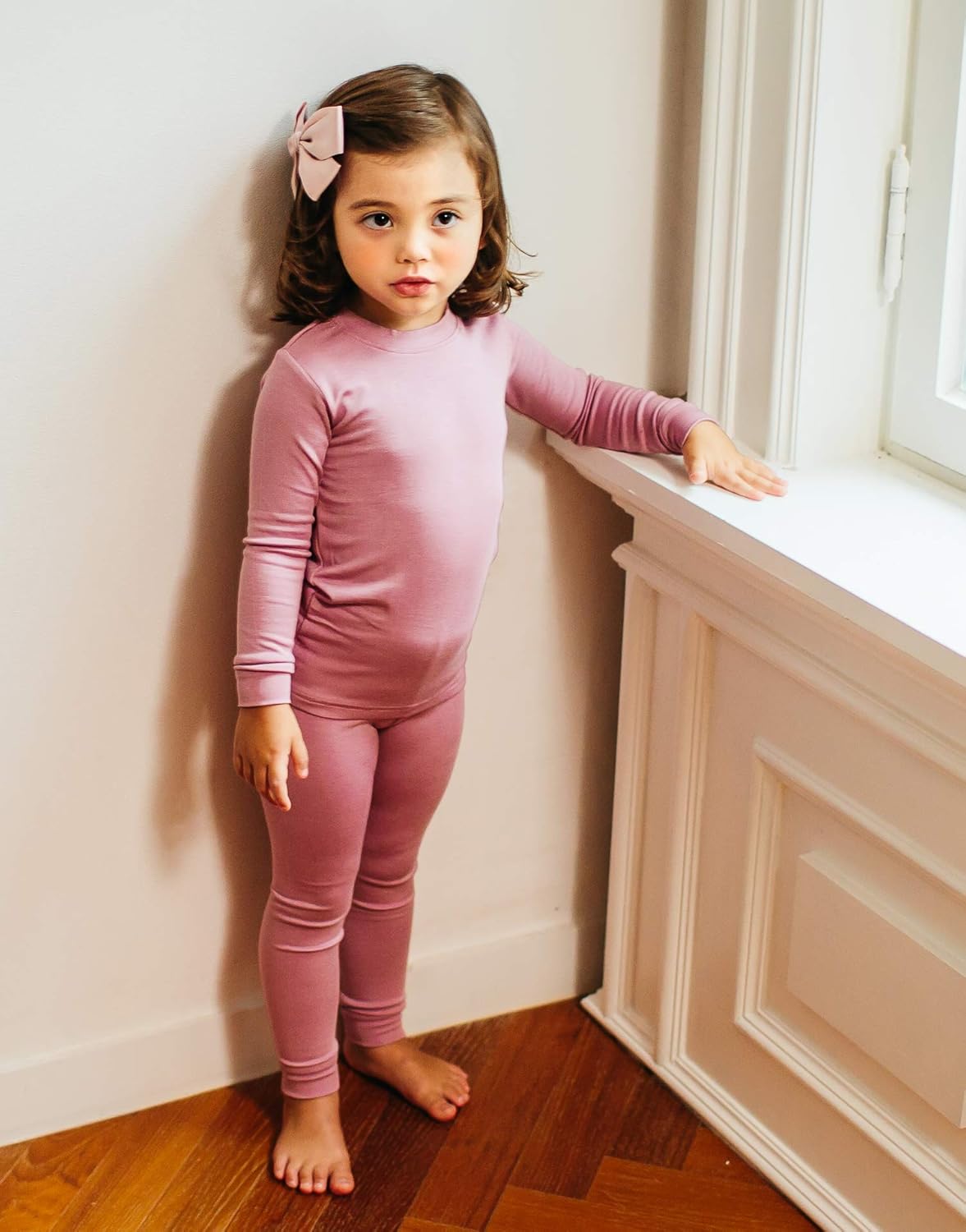 VAENAIT 6M-12Y Toddler Toddler Kids Toddler Girls Boys Soft Comfy Modal Tencel Solid Raglan Sleepwear Pajamas Pjs 2pcs Set
