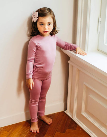 VAENAIT 6M-12Y Toddler Toddler Kids Toddler Girls Boys Soft Comfy Modal Tencel Solid Raglan Sleepwear Pajamas Pjs 2pcs Set